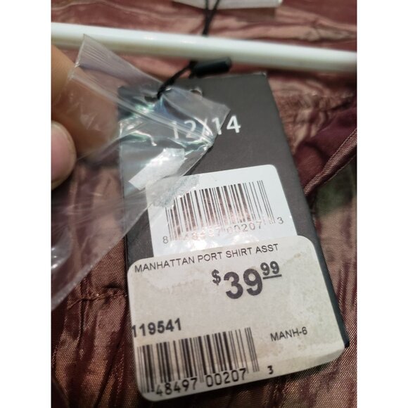 Noelle Women 12 14 Jacket Gold y2k Manhattan Port Shirt Button Crinkle Satin NWT - Picture 6 of 7